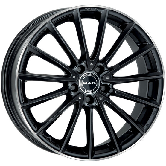 Диск Mak Komet 18x8 5x112 ET43 DIA66.60 GLOSS BLACK MIRROR RING