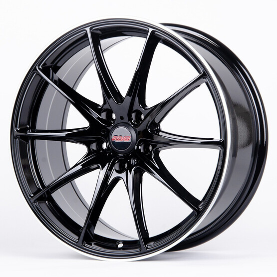 Диск Rays 5203 17x7 5x108 ET38 DIA73.10 ЧЁРНЫЙ + ПОЛИРОВАННЫЙ ОБОД