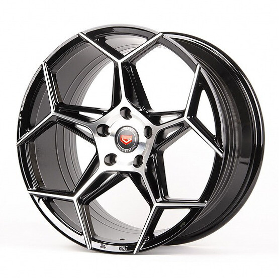 Диск Veemann Bx04-Cs255 19x9.50 5x114.30 ET38 DIA73.10 ЧЕРНЫЙ + ПОЛИРОВАННЫЕ СПИЦЫ