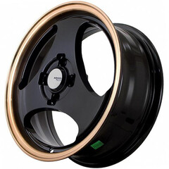 Диск Kipardo R020 15x6 4x98 ET28 DIA58.60 GLOSS BLACK WITH LIP POLISH BR